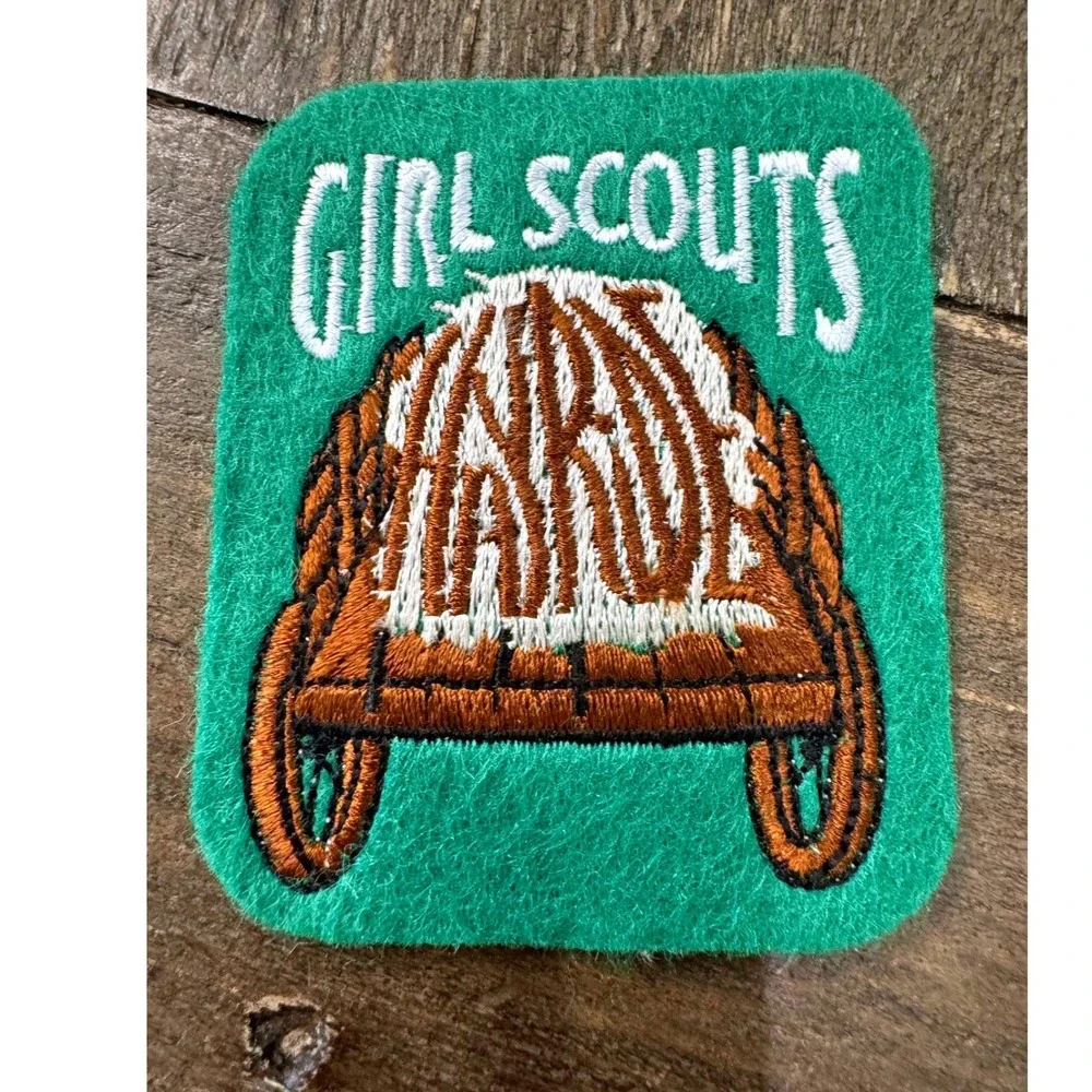 Vintage Girl Scouts Hayride Embroidered Fun Patch Wagon Activity Badge